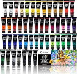 Set Peinture Acrylique 48 Couleurs