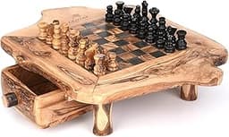 Échiquier en bois d’olivier