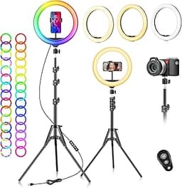Ring Light avec Trépied Professionnel Selfie