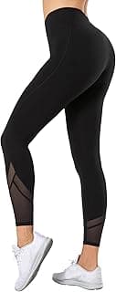 Yvette Leggings de Sport Femme Mesh Opaque Taille Haute