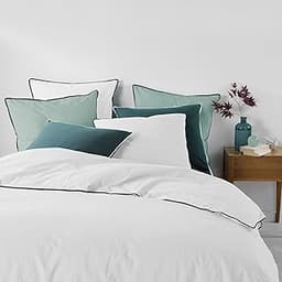 Parure de lit coton lavé 260x240 – blanc