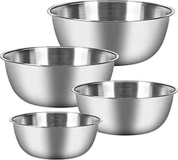 Chuner Lot de 4 Cul de Poule Inox