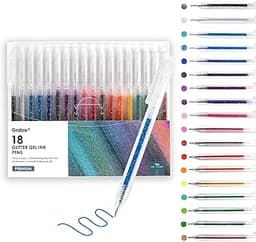 Grabie Stylos à encre gel à paillettes