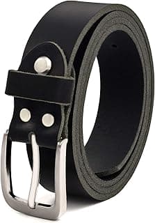 Fa.Volmer Noir Ceinture En Cuir De Buffle Pleine