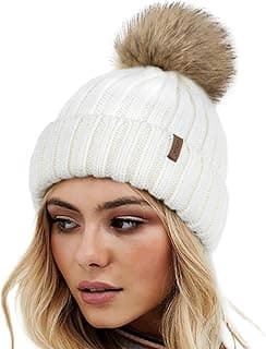 FURTALK Bonnet polaire pompon