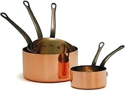 BAUMALU Lot de 5 Casseroles en Cuivre Massif
