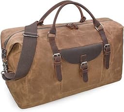 Sac de Voyage Week-End en Toile & Cuir