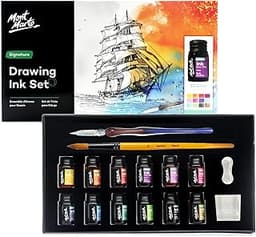 Mont Marte Kit d’encre à dessin Signature 16 pièces