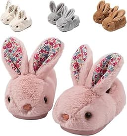 Chaussons lapin en peluche