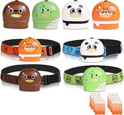 KunHe Lot de 8 lampes frontales pour enfants (animaux)