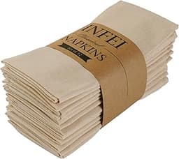 INFEI Serviettes lin mélangé