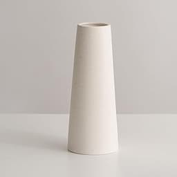 Vase conique céramique 25 cm – blanc crème