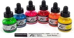 Set d'encres fluo Daler Rowney