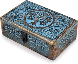BHAVATU Boîte à bijoux en bois de manguier