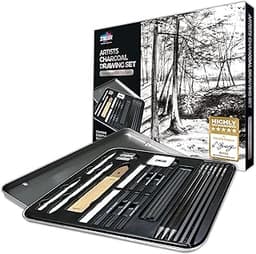 Kit de dessin au fusain Zieler®, 24 pièces