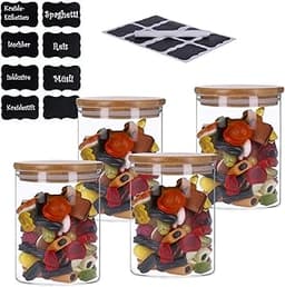 Lot de boîtes verre & bambou