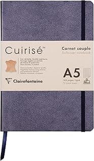 Clairefontaine 400094C – carnet A5 cuir pétrole
