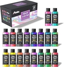 ABEIER Peinture Acrylique Irisée – 18 couleurs caméléon (60 ml)
