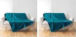 Douceur d’Intérieur Plaids Lucile bleu (lot de 2)