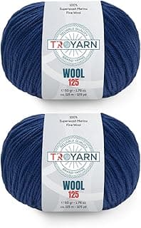 Troyarn Lot de 2 écheveaux de laine mérinos