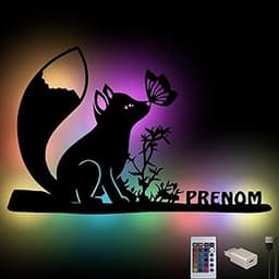 Lampe murale renard personnalisée