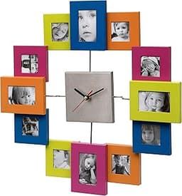 Horloge Murale à 12 Cadres