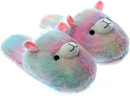 Pantoufles licorne en peluche