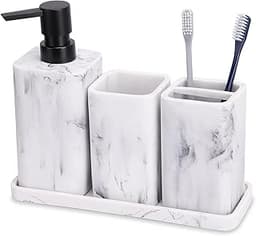 Support de stylos en marbre blanc