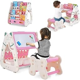 COSTWAY – Chevalet 3-en-1 avec tabouret