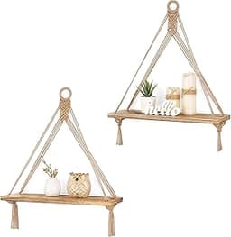 Mkono – 2 étagères murales en macramé
