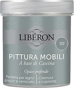 Libéron Peinture Meubles à base de Caséine Gris Sasso 0.5 L