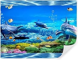 Papier Peint Chambre Enfant 260x180 cm 3D Effet Aquarium