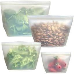 Pack 4 Biotybag sacs de conservation en silicone premium réutilisables