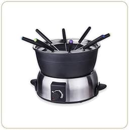 LITTLE BALANCE 8386 Gourmet 8 Appareil à Fondue, INOX brossé Premium