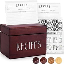 Apace Living Boîte à recettes en noyer 4x6