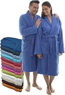 LEBENGOOD Peignoir unisexe pour femme et homme 100% coton