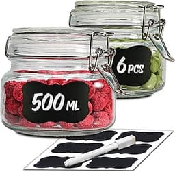 Praknu Bocaux en verre hermétiques 500 ml