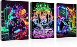 Triptyque affiches gaming encadrées