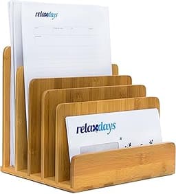 Relaxdays Porte-lettres Bambou