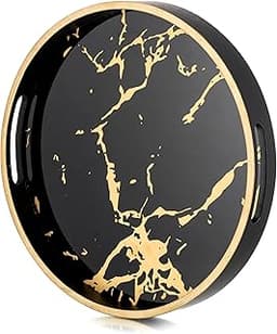 Hanobe Plateau Décoratif Rond Bois