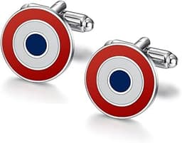 BOBIJOO Jewelry - Bouton de manchette cocarde Qualité France