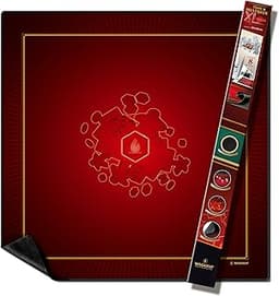 WOGAMAT Grand Tapis de Jeu Neoprene XL Rouge 92 x 92 cm