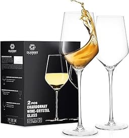 GLASKEY verres à vin en cristal soufflé