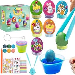 Klever Kits Kit de teinture d'œufs de Pâques 20 pièces avec plateau