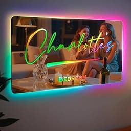 Smile lab Miroir LED personnalisé avec nom