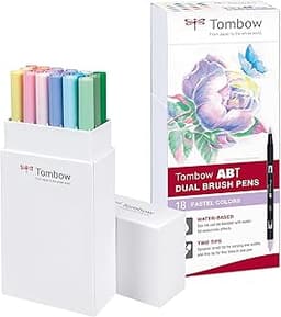 Set de 18 Feutres Tombow Dual Brush pastel