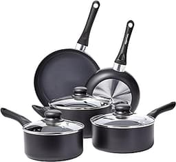 Amazon Basics Batterie de cuisine anti-adhésive 8 pièces