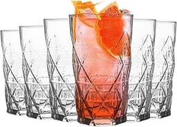 LAV Keops Set de 6 verres highball Art déco 460 ml
