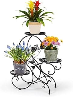 HLC Porte-pots métal 3 niveaux