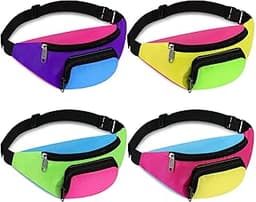Pack de 4 sacs banane fluo